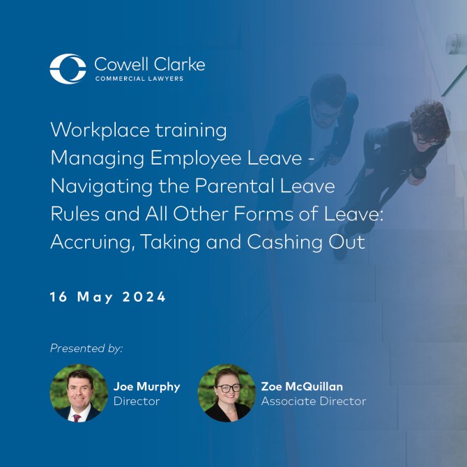 1. Managing Workplace Training | Managing Employee Leave – Navigating the Parental Leave Rules and All Other Forms of Leave: Accruing, Taking and Cashing Out