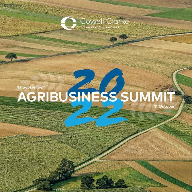 Agribusiness 2022 Summit - Half-Day Webinars on Tuesday 13 September 2022 and Tuesday 11 October 2022