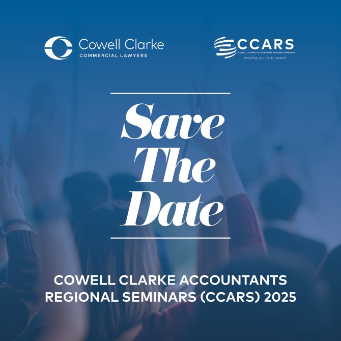 4. Save the Date – Cowell Clarke Accountant Regional Seminars (CCARS) 2025