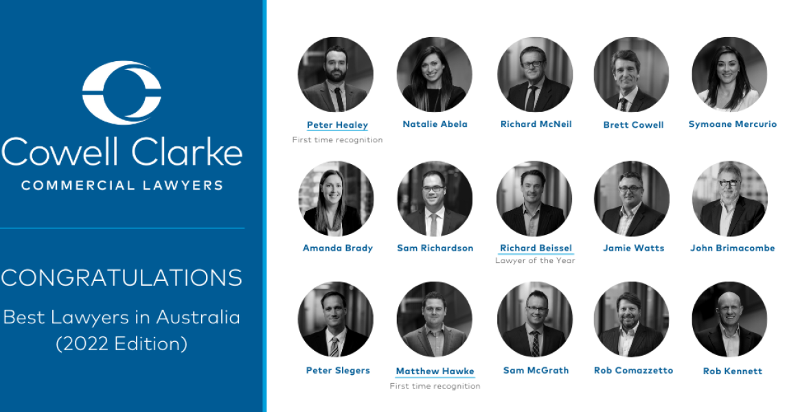 15 Cowell Clarke Lawyers are listed in The Best Lawyers of Australia