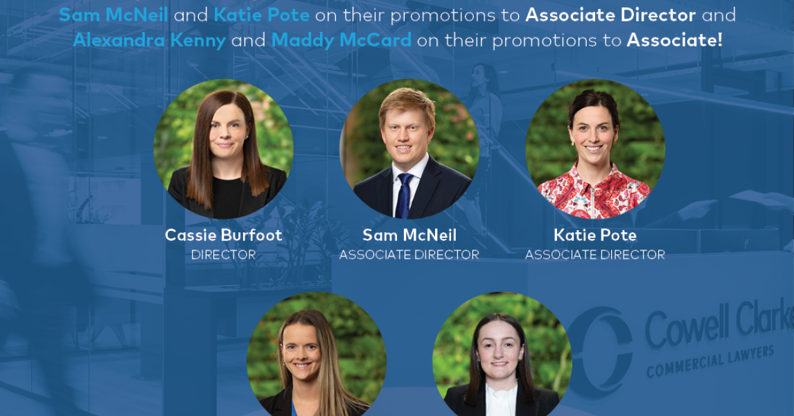 COWELL CLARKE PROMOTES 5 LAWYERS